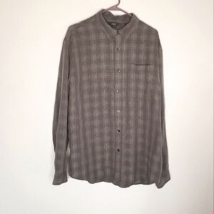 Royal Robbins Shirt Modal polyester  plaid trail travel Button Front Long Sleeve